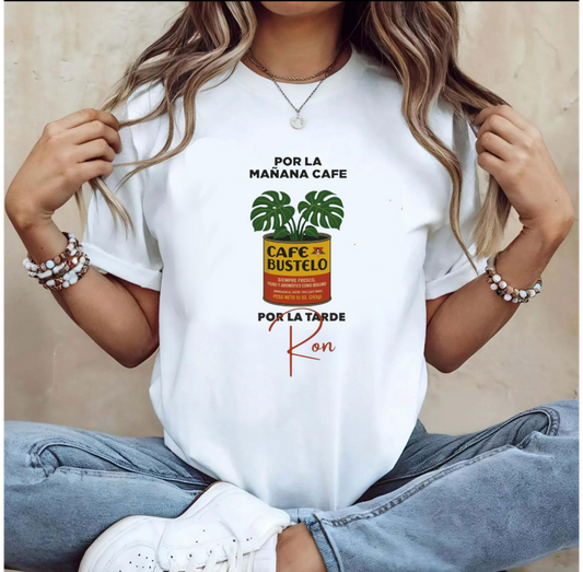 Por La Manana Cafe Coffee  Lover Music Lyric Inspired Shirt