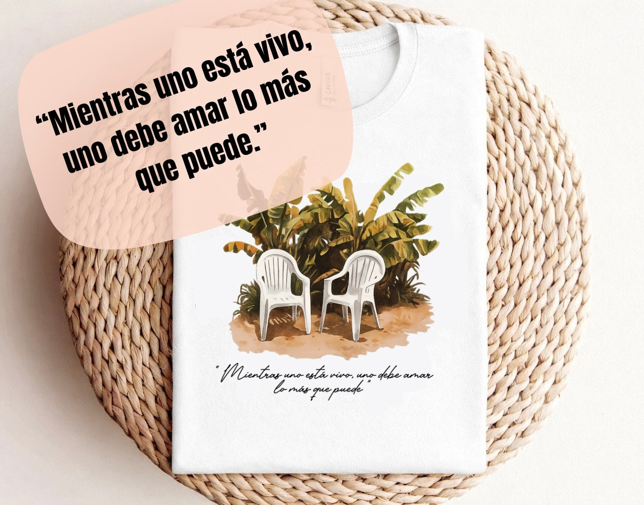 Mientras Uno Está Vivo Shirt Aesthetic Spanish Quote Tee